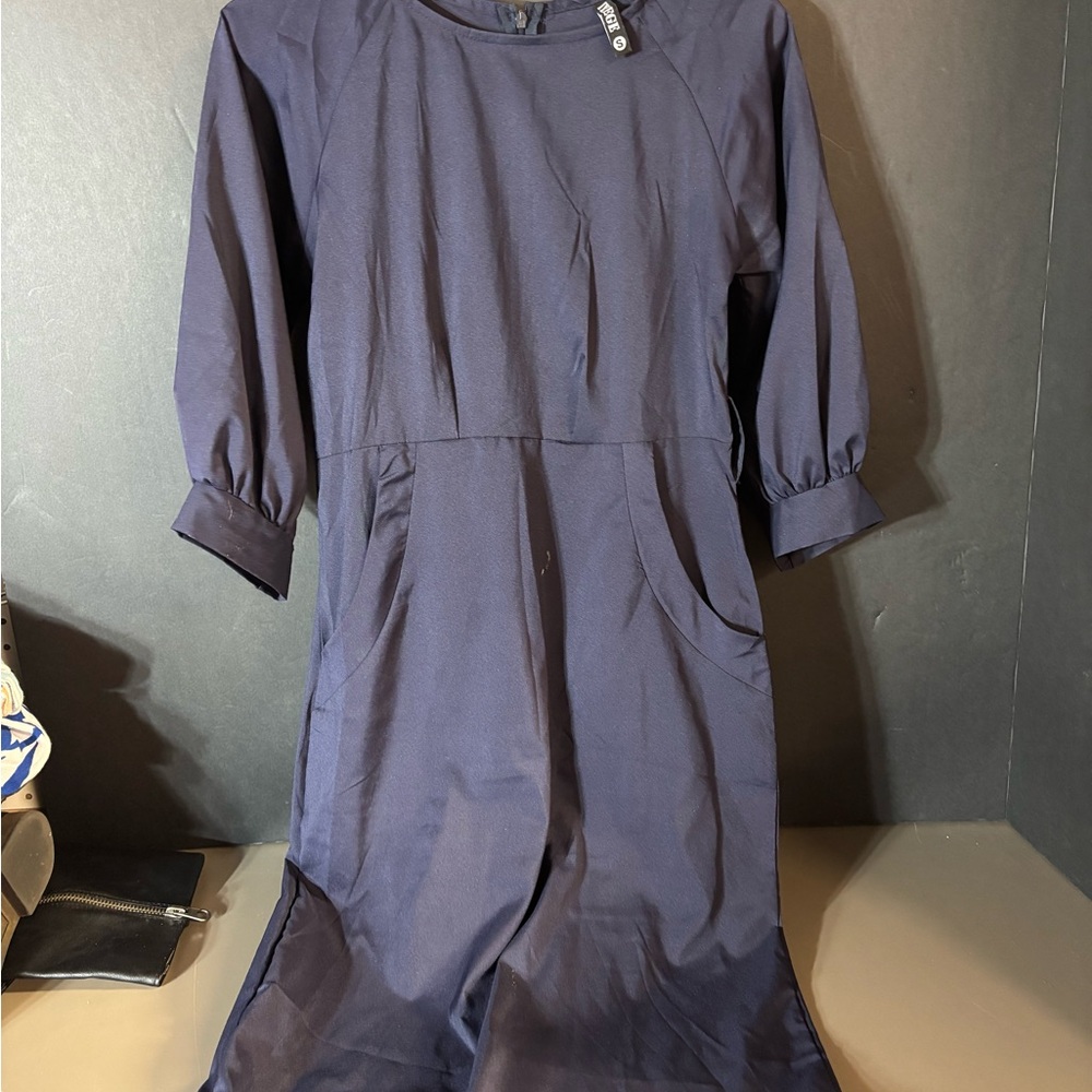 Elegant Navy Blue Dress